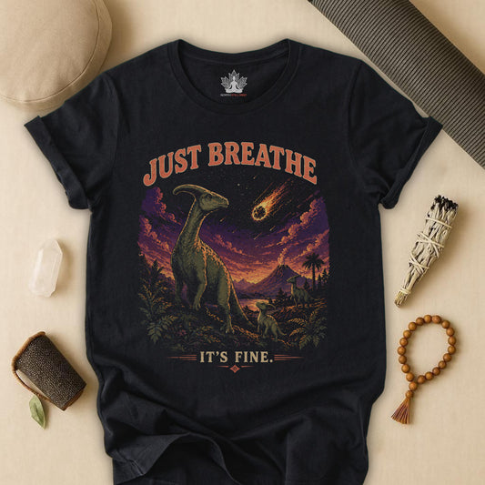 90s Dinosaurs Just Breathe Tee