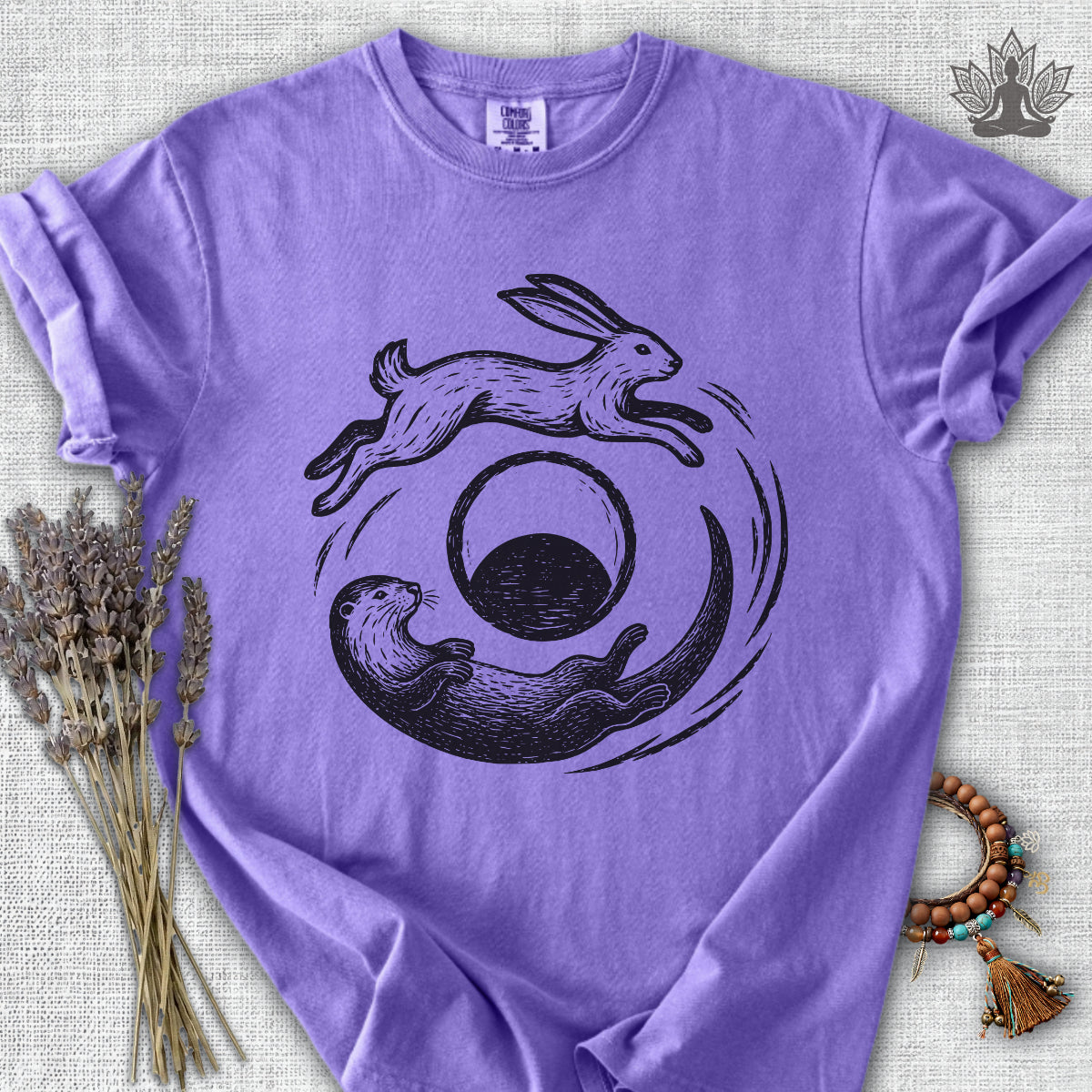 Hare & Otter Moonlit Balance Comfort Colors® Tee
