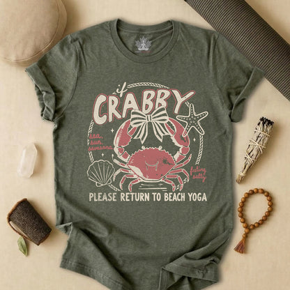 If Crabby, Return To Beach Yoga Tee