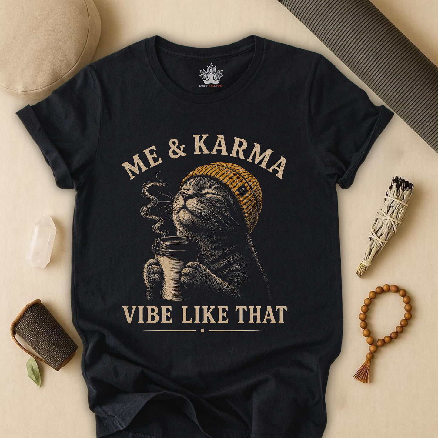 Me & Karma Vibe Like That Cat Tee