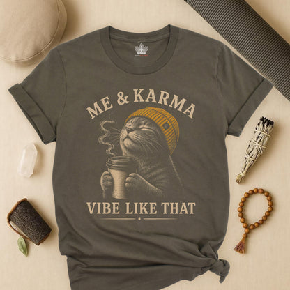 Me & Karma Vibe Like That Cat Tee