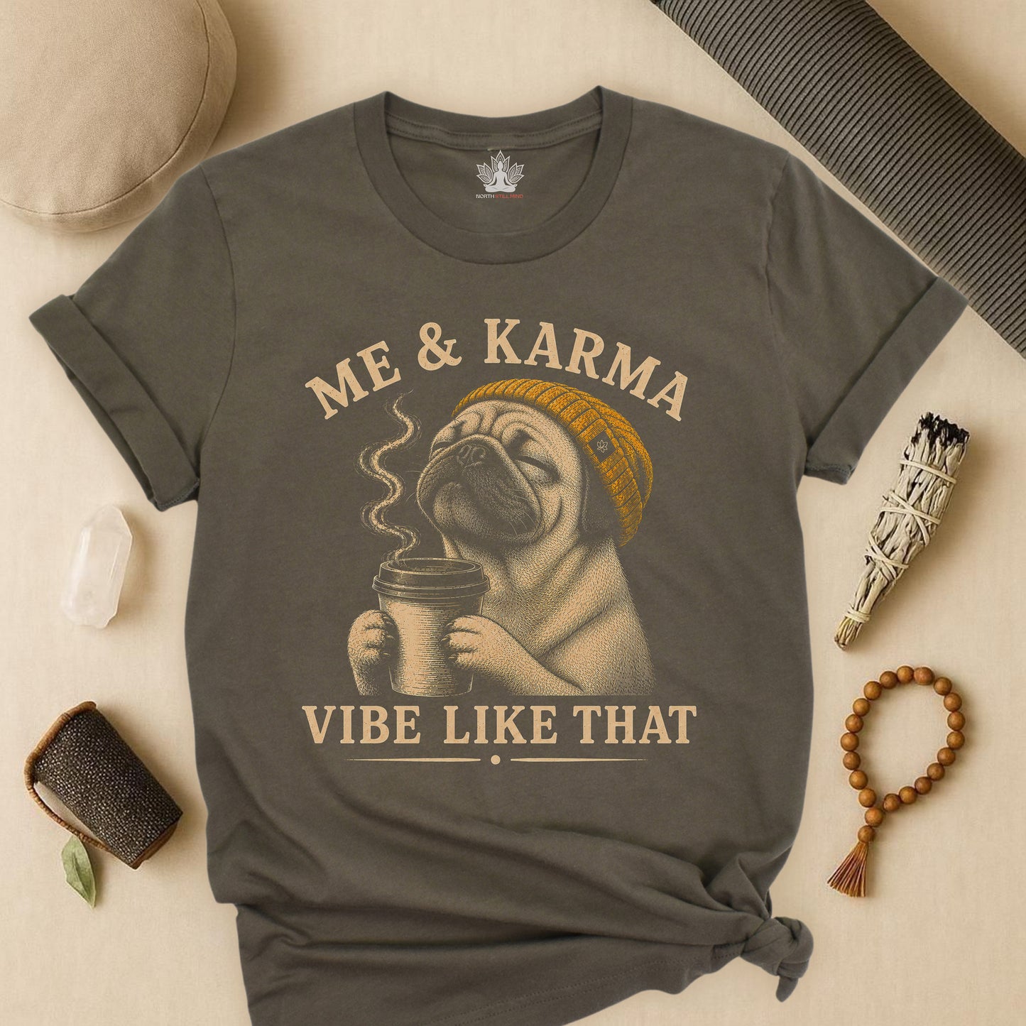 Me & Karma Vibe Like That Pug Tee