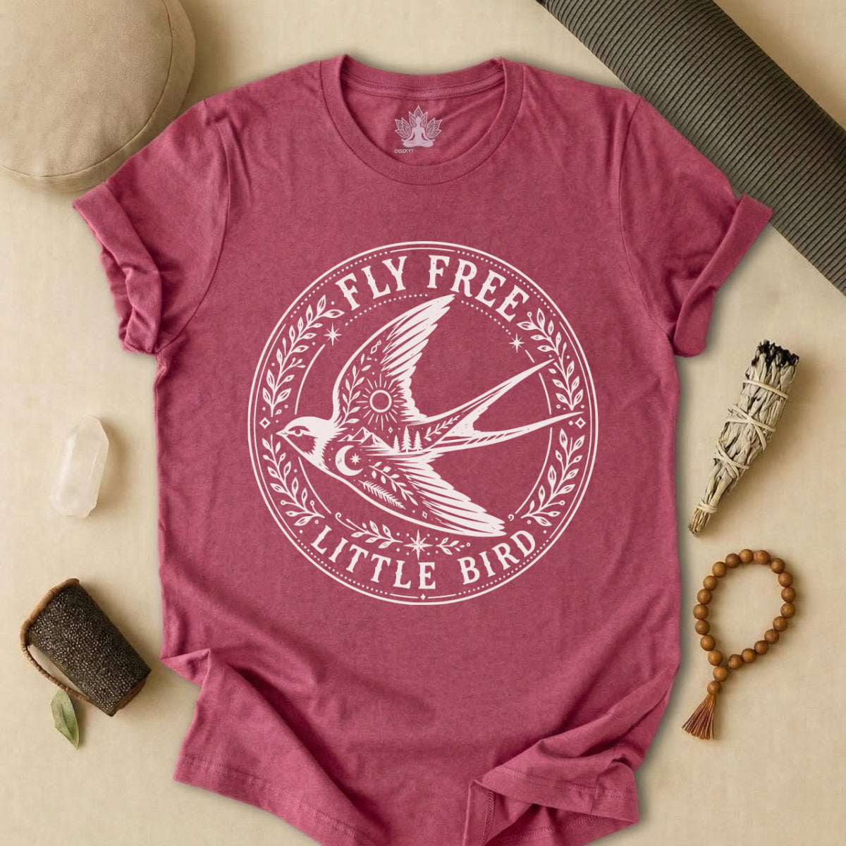 Fly Free, Little Bird Badge Tee