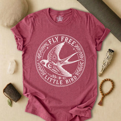 Fly Free, Little Bird Badge Tee