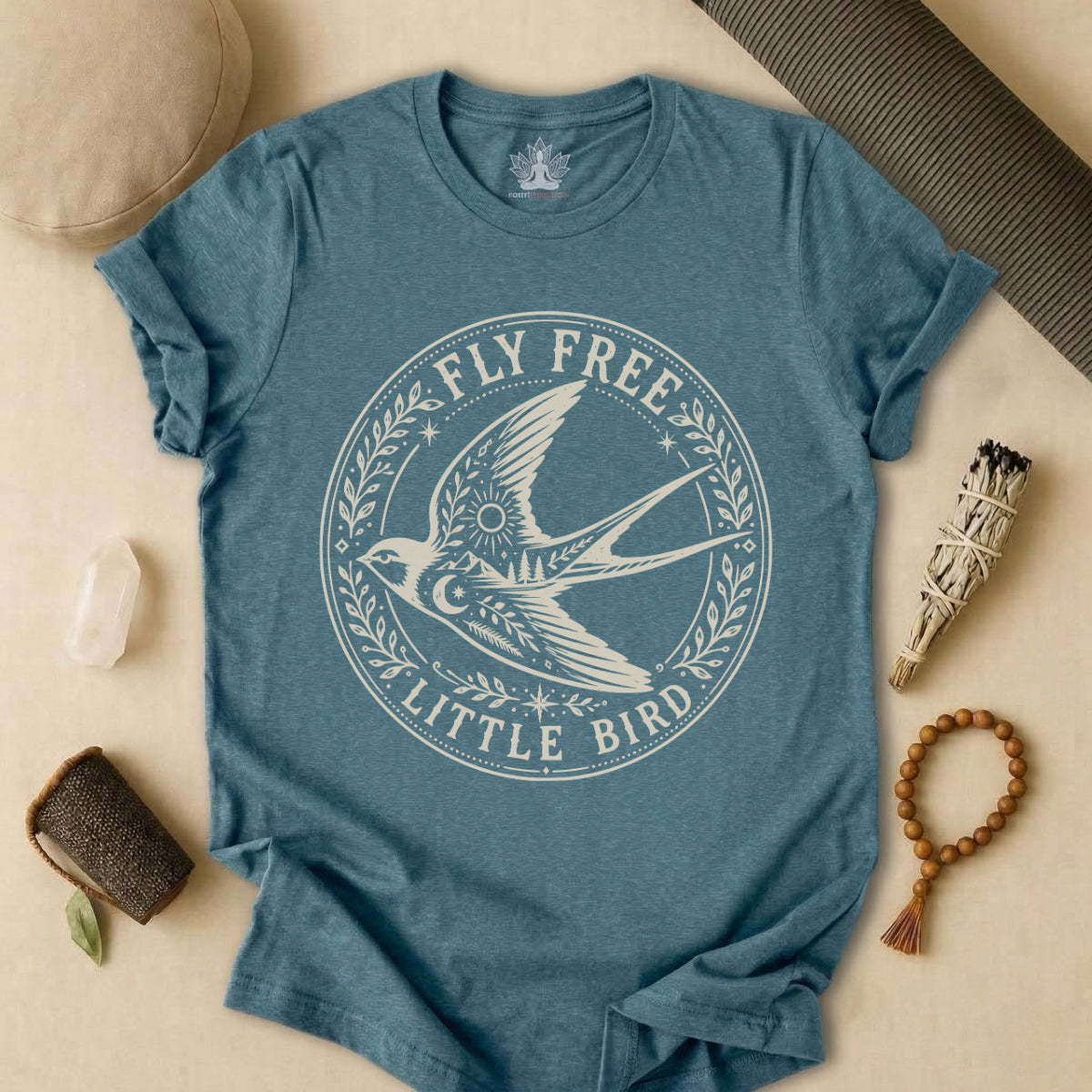 Fly Free, Little Bird Badge Tee