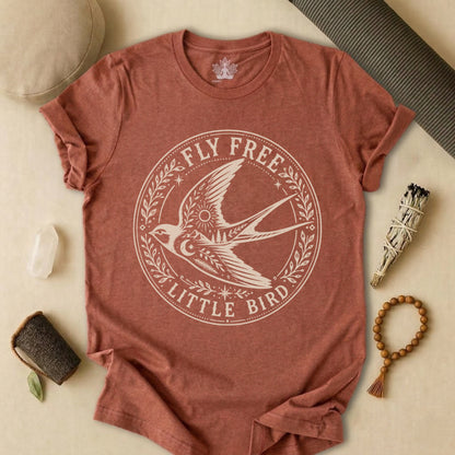 Fly Free, Little Bird Badge Tee