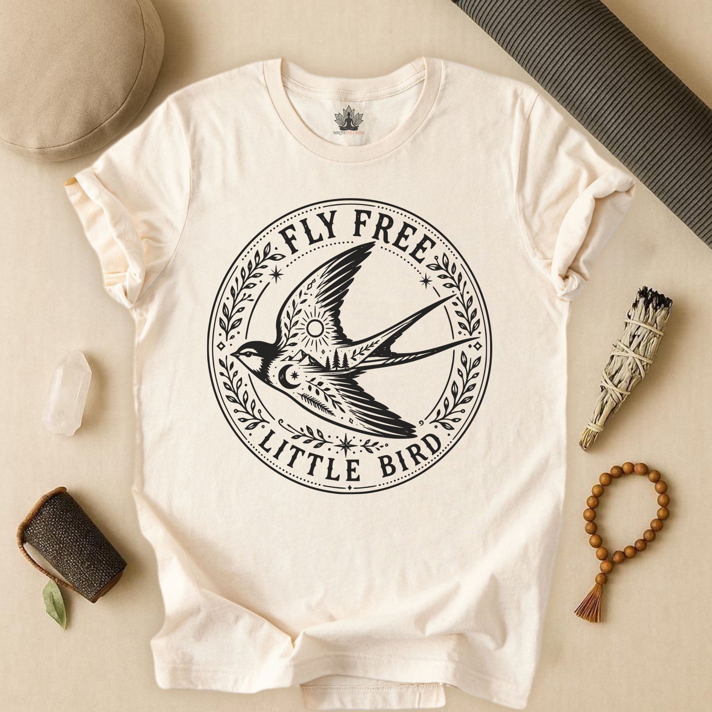 Fly Free, Little Bird Badge Tee