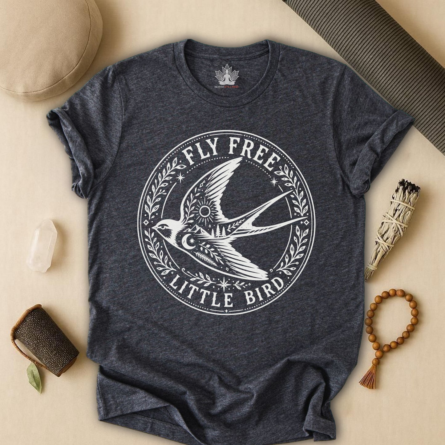 Fly Free, Little Bird Badge Tee