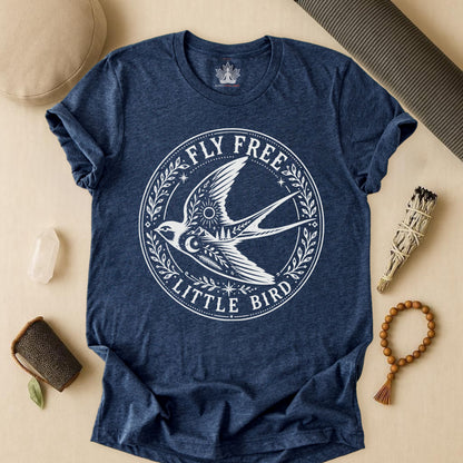 Fly Free, Little Bird Badge Tee