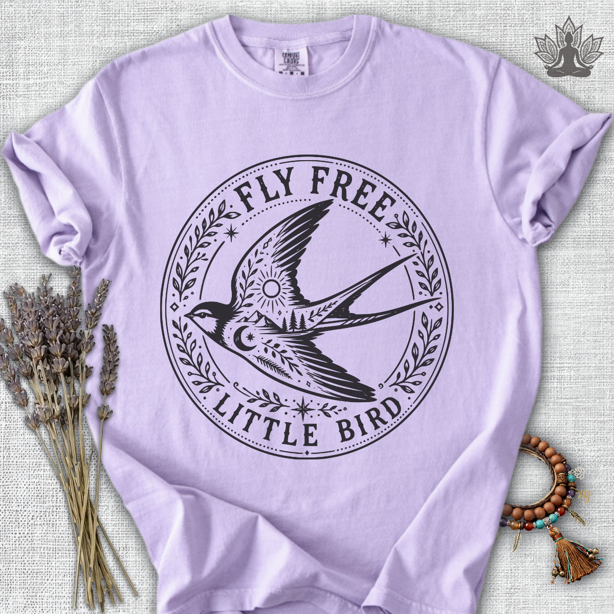 Fly Free, Little Bird Badge Comfort Colors® Tee