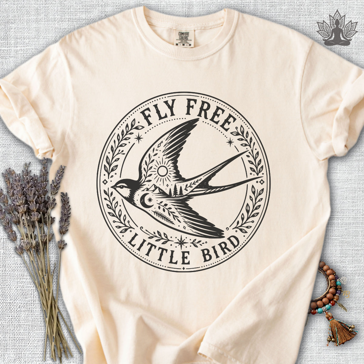 Fly Free, Little Bird Badge Comfort Colors® Tee