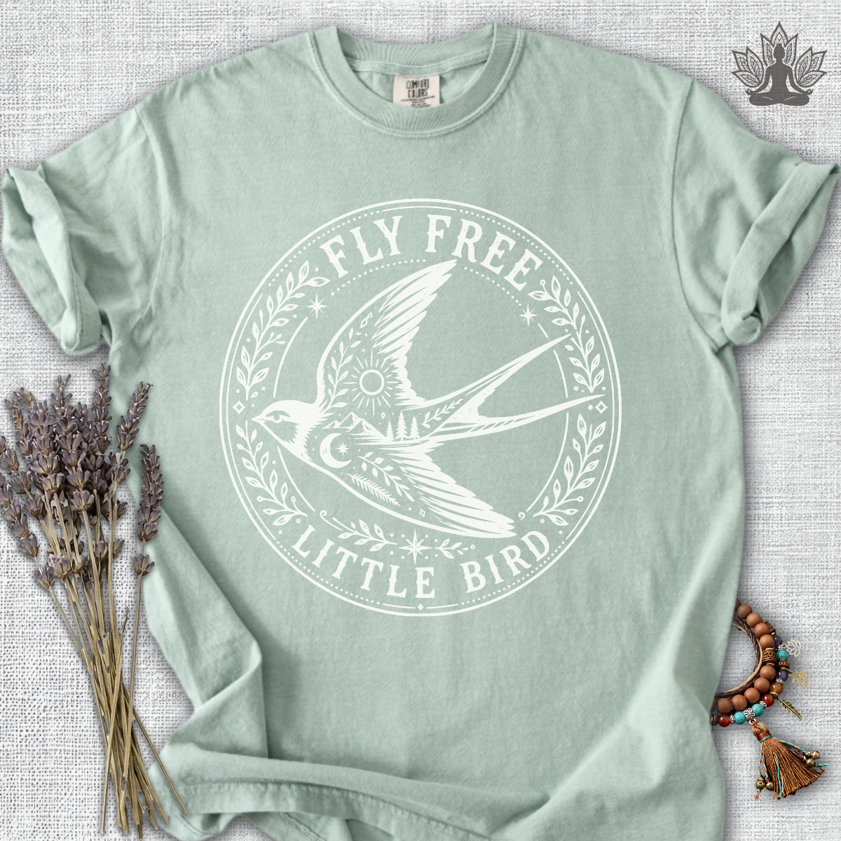 Fly Free, Little Bird Badge Comfort Colors® Tee