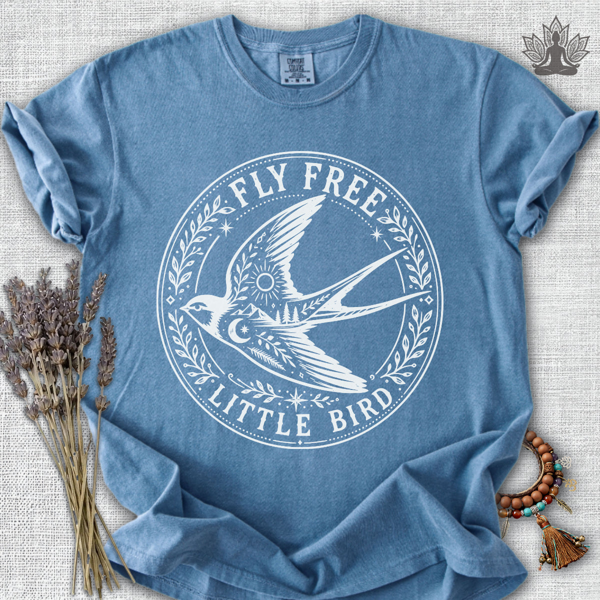 Fly Free, Little Bird Badge Comfort Colors® Tee