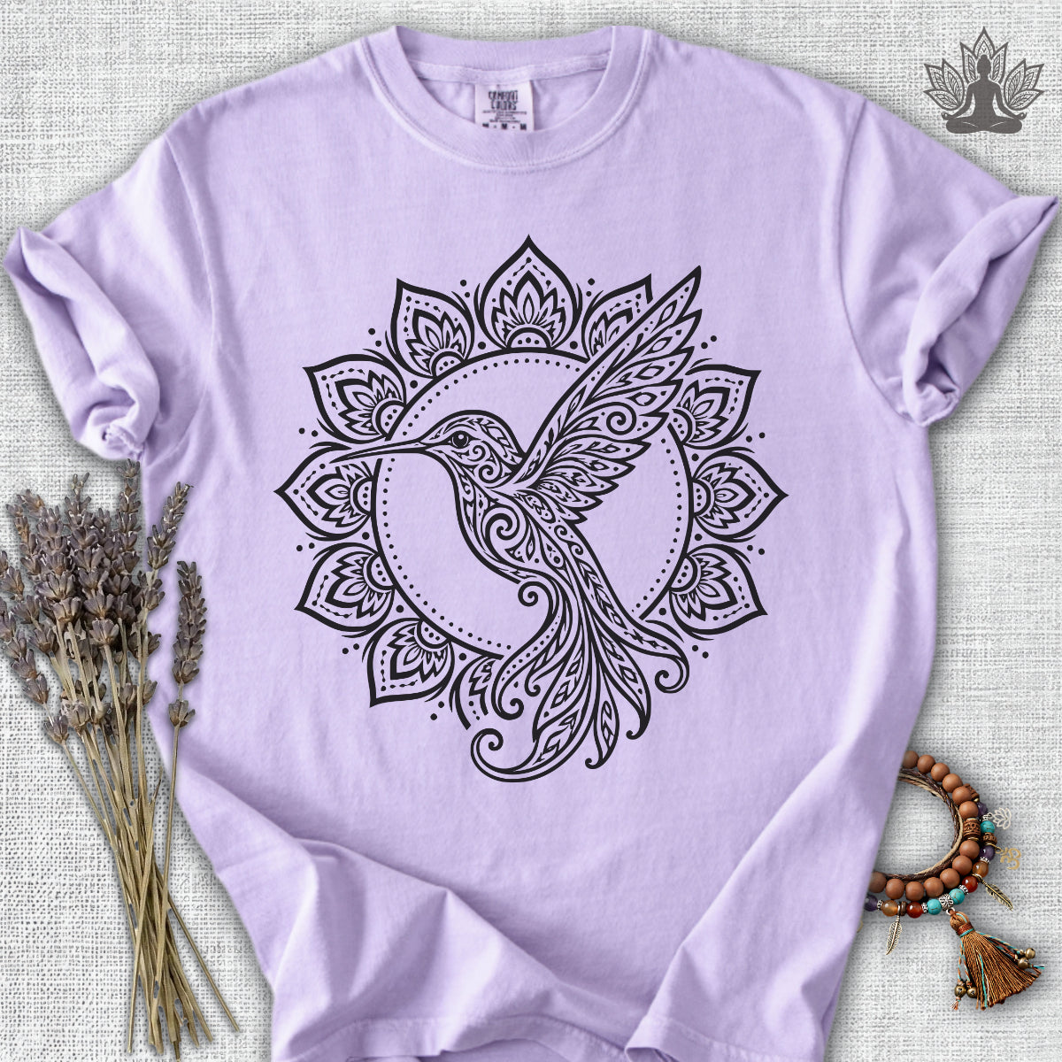 Hummingbird & Mandala Comfort Colors® Tee