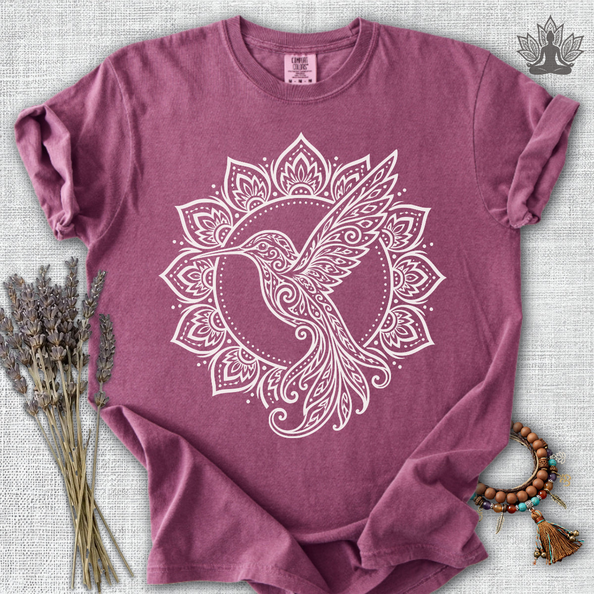 Hummingbird & Mandala Comfort Colors® Tee