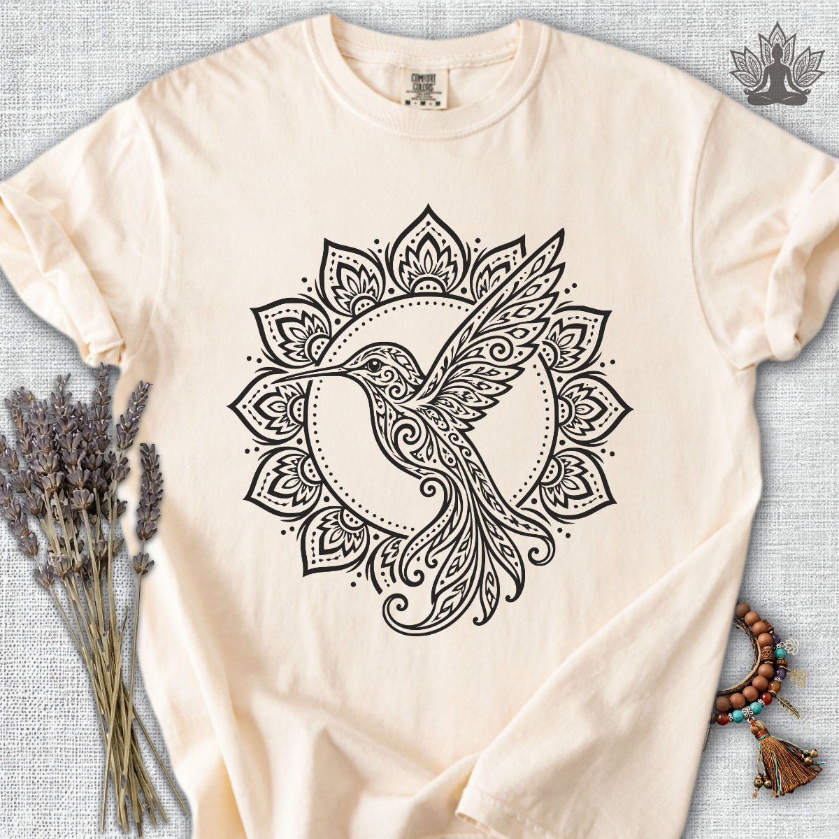 Hummingbird & Mandala Comfort Colors® Tee