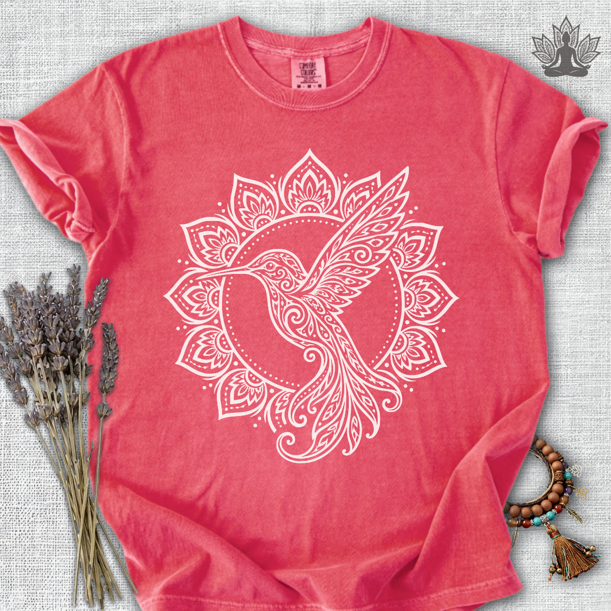 Hummingbird & Mandala Comfort Colors® Tee