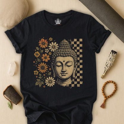 Retro Buddha & Flowers Tee