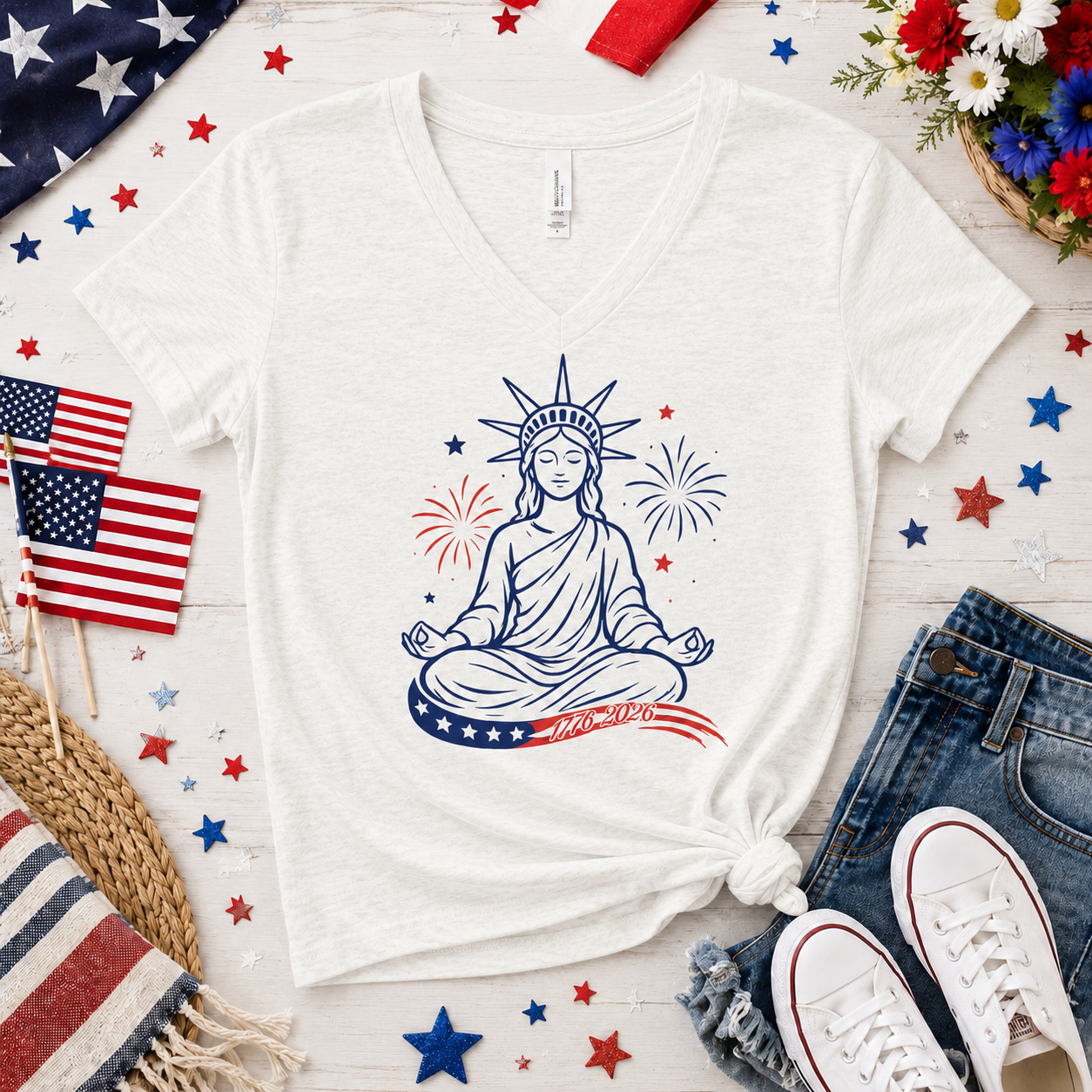 Limited Edition - America's 250th Anniversary V-Neck Tee