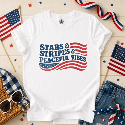 Stars & Stripes & Peaceful Vibes Tee