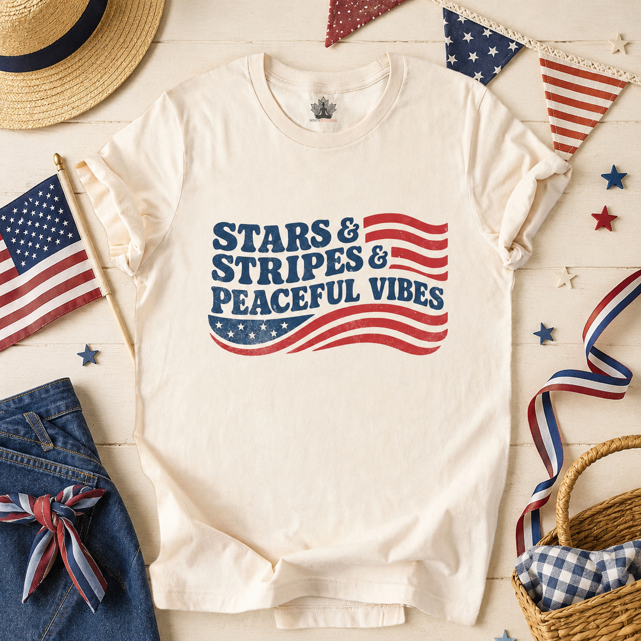 Stars & Stripes & Peaceful Vibes Tee