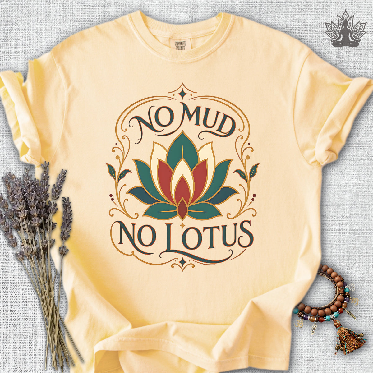 No Mud No Lotus Boho Comfort Colors® Tee