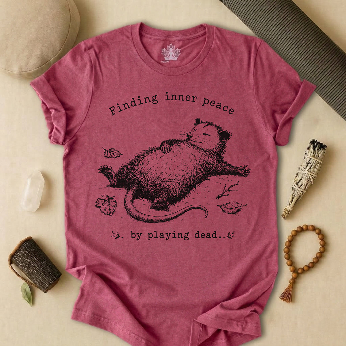 Finding Inner Peace Possum Tee