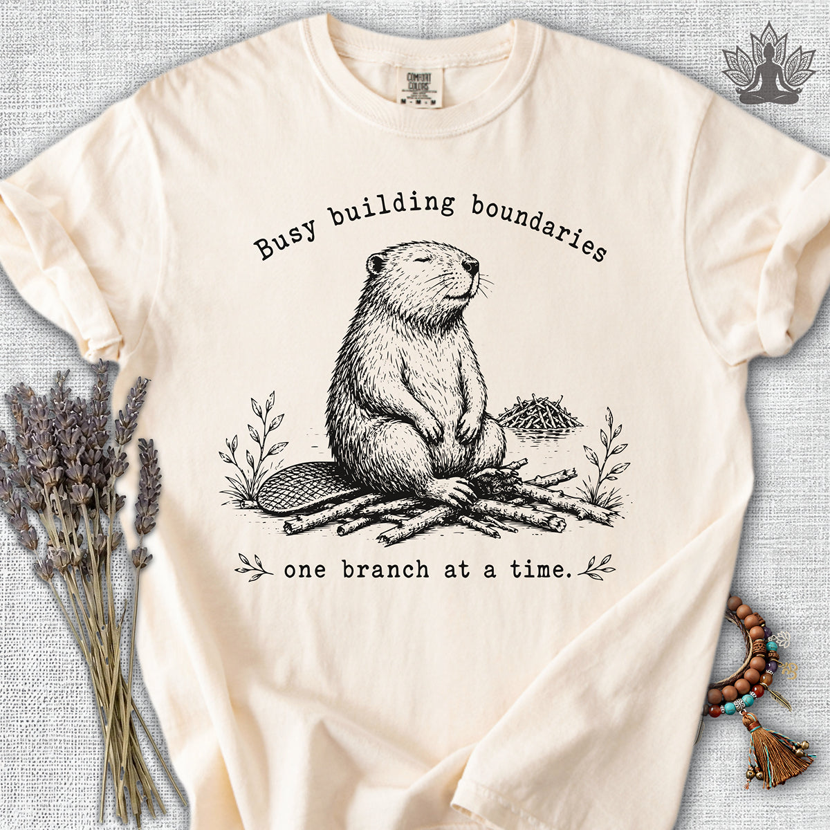 Busy Building Boundaries Beaver Comfort Colors® Tee