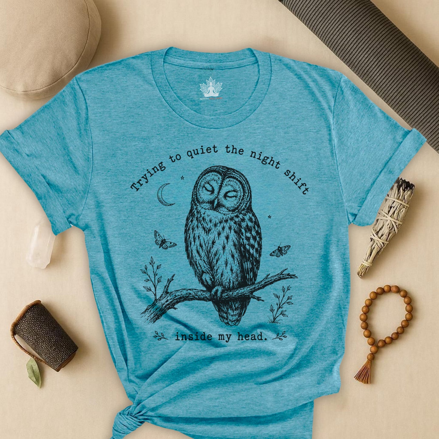 Trying To Quiet The Night Shift Owl Tee