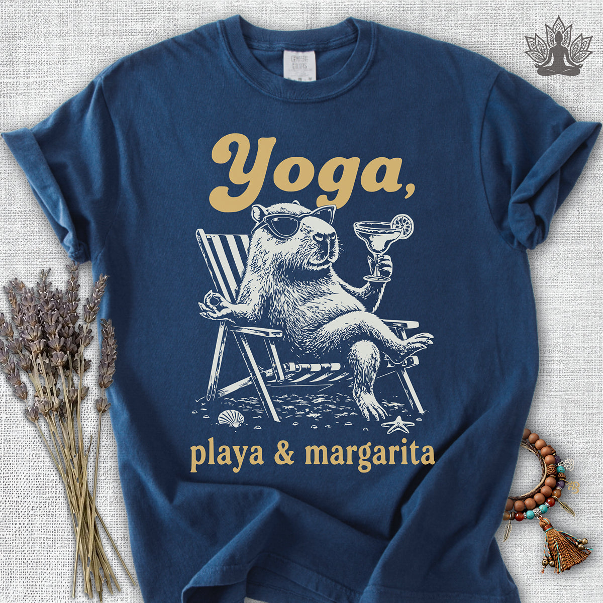 Capybara Yoga, Playa & Margarita Comfort Colors® Tee
