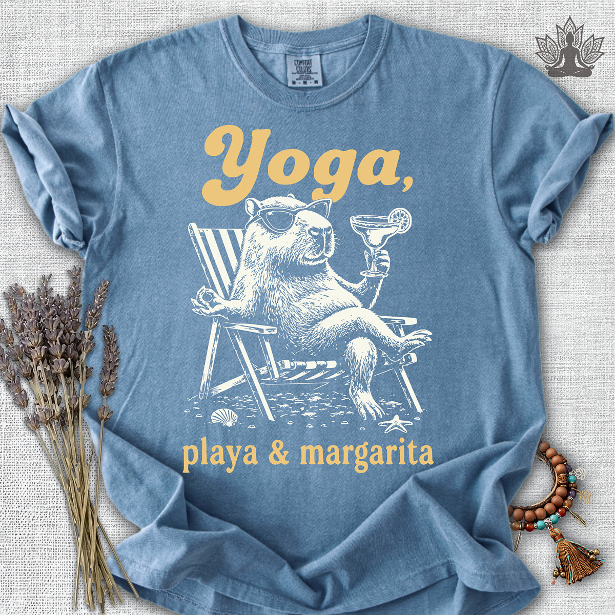 Capybara Yoga, Playa & Margarita Comfort Colors® Tee