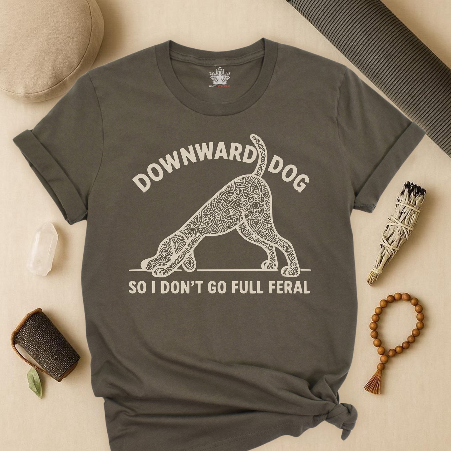 Downward Dog So I Don't Go Feral Tee