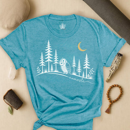 Namaste Forest Owl Tee