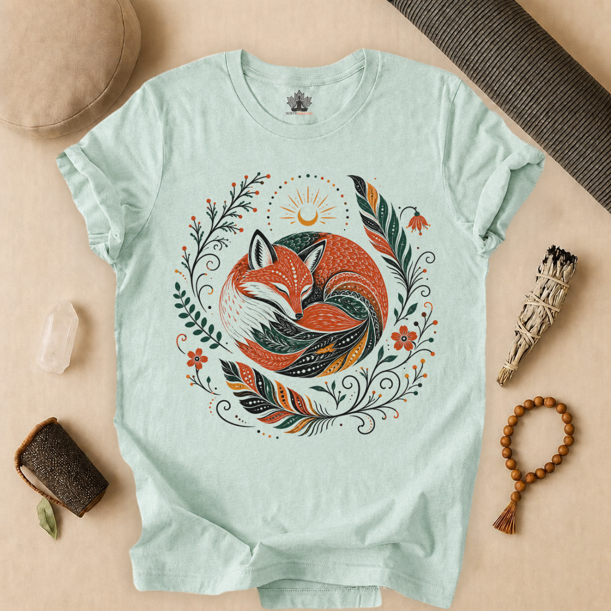 Boho Fox & Feathers Tee