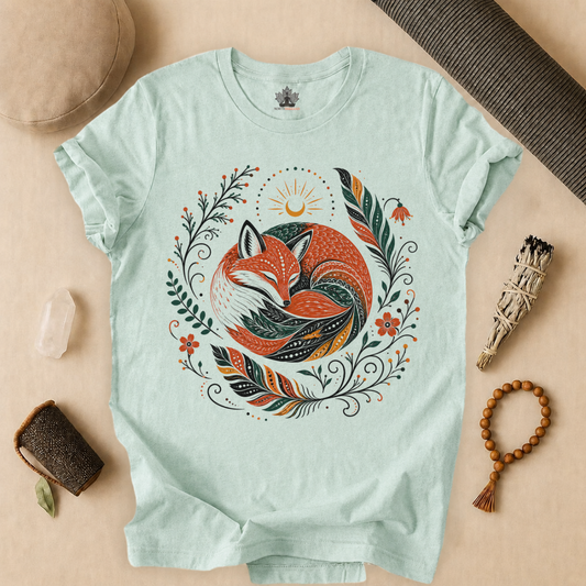 Boho Fox & Feathers Tee