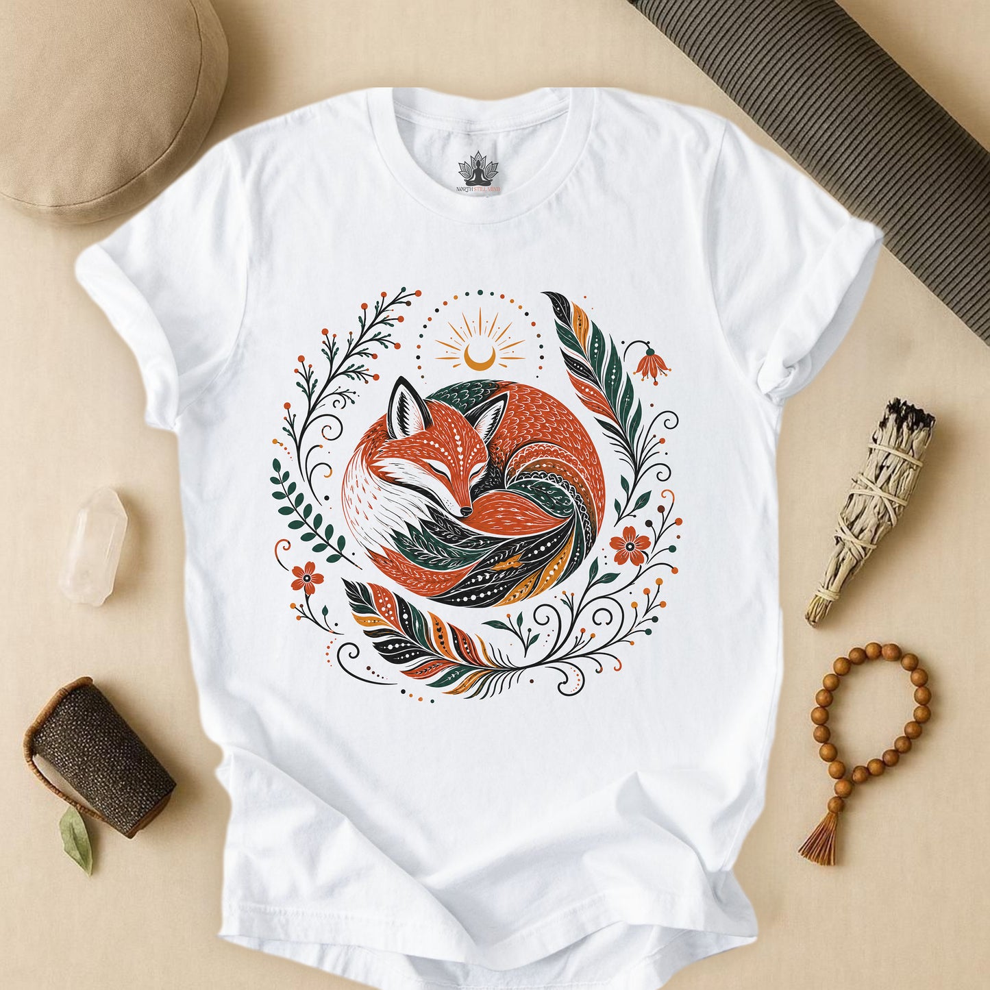Boho Fox & Feathers Tee