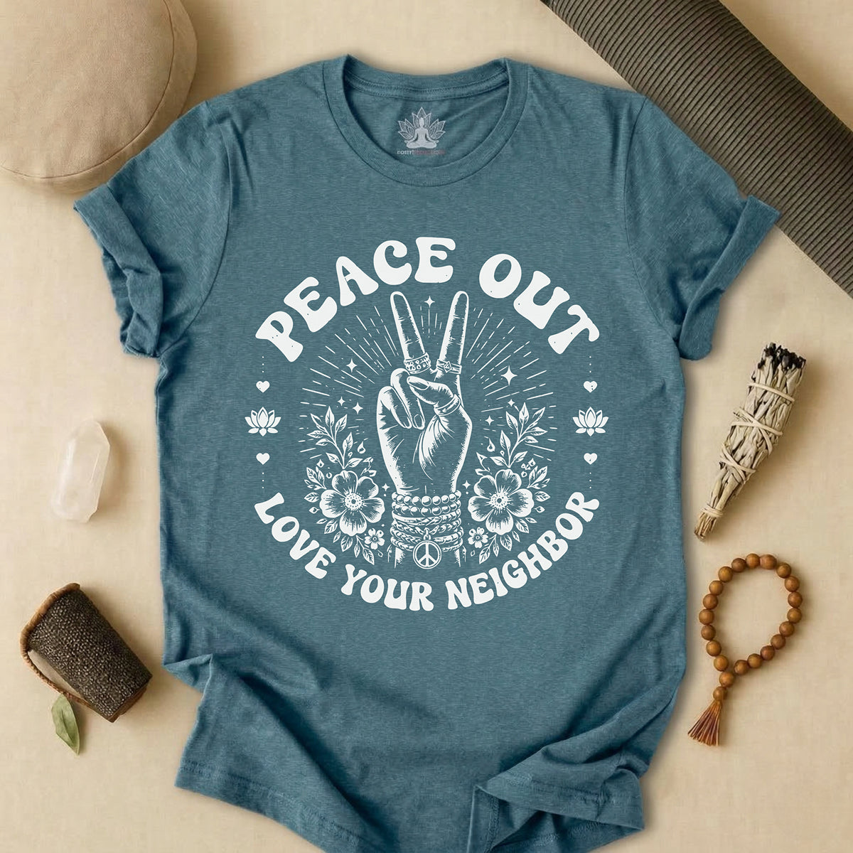 Peace Out, Love Your Neighbor Tee