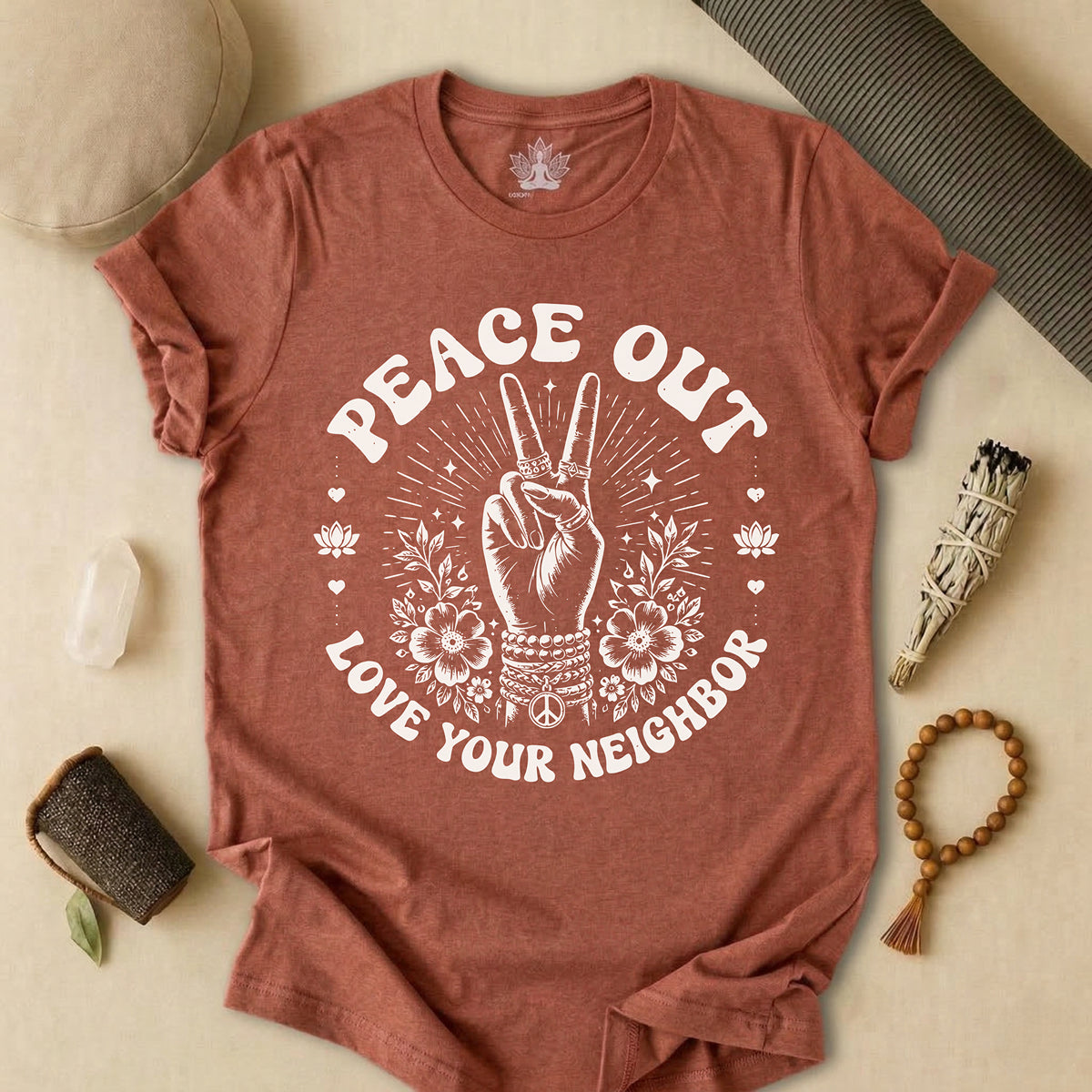 Peace Out, Love Your Neighbor Tee