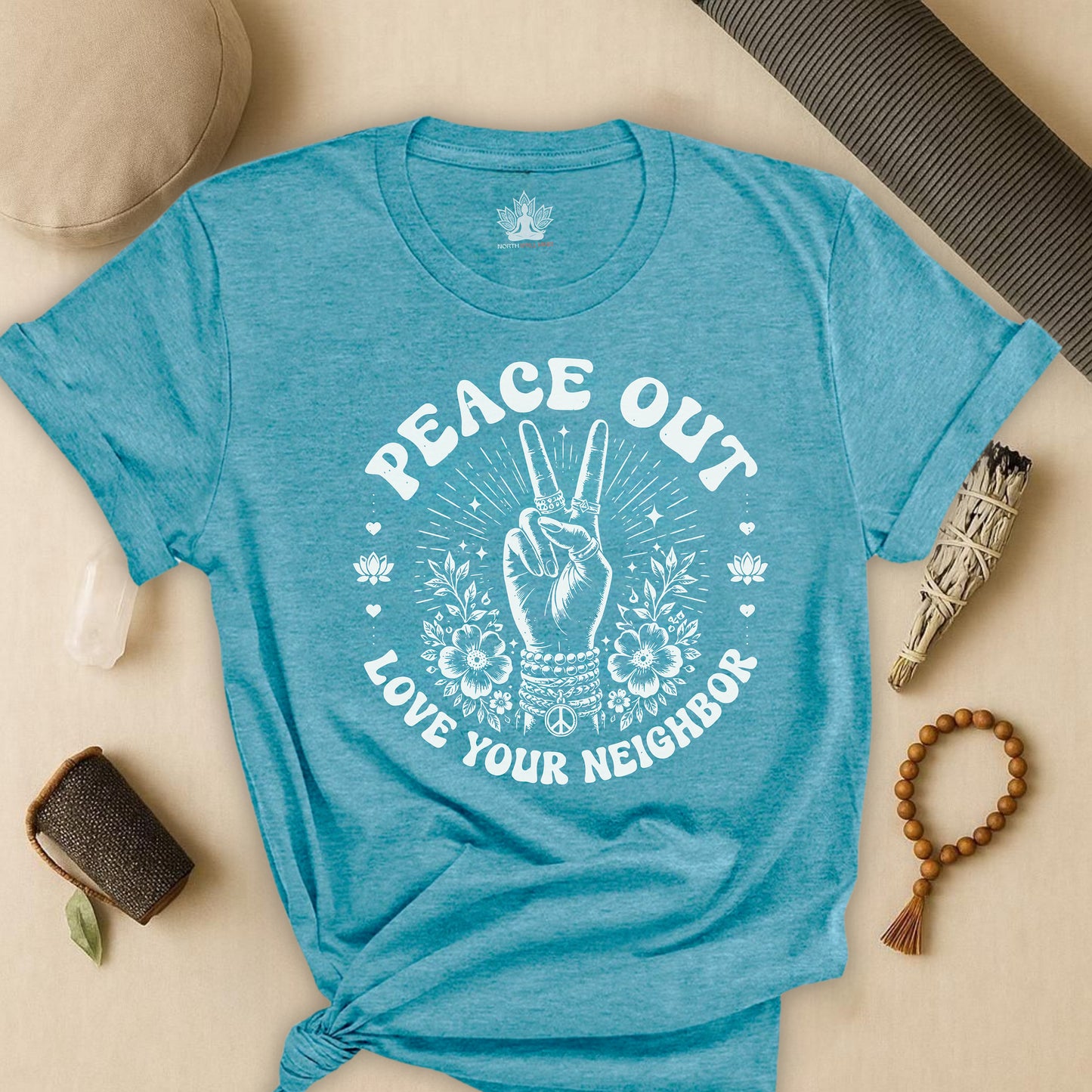 Peace Out, Love Your Neighbor Tee