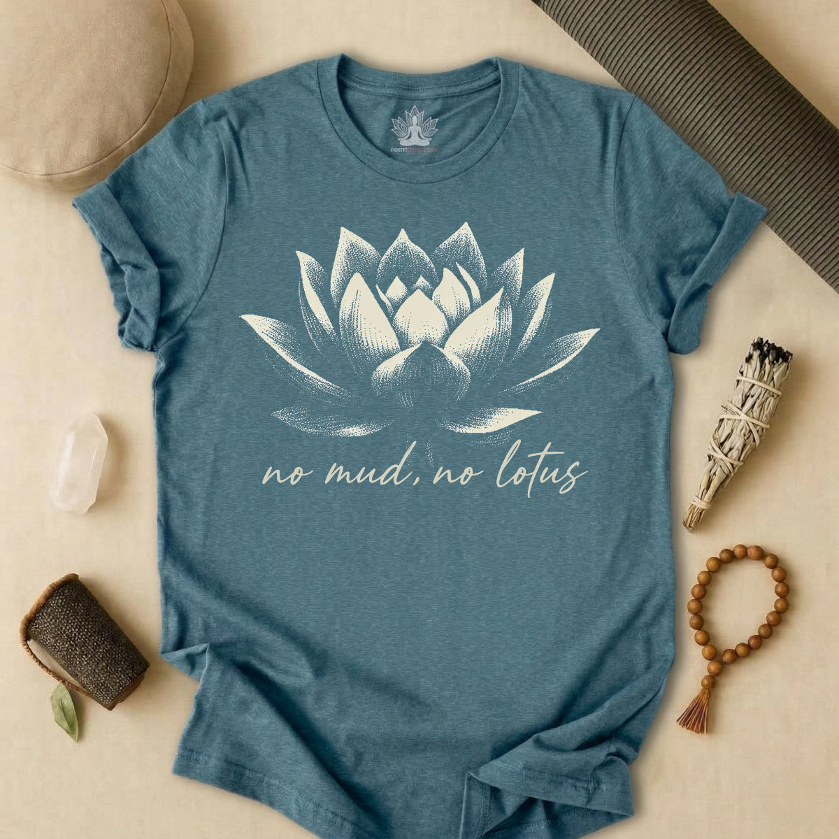 No Mud, No Lotus Shadow Art Tee