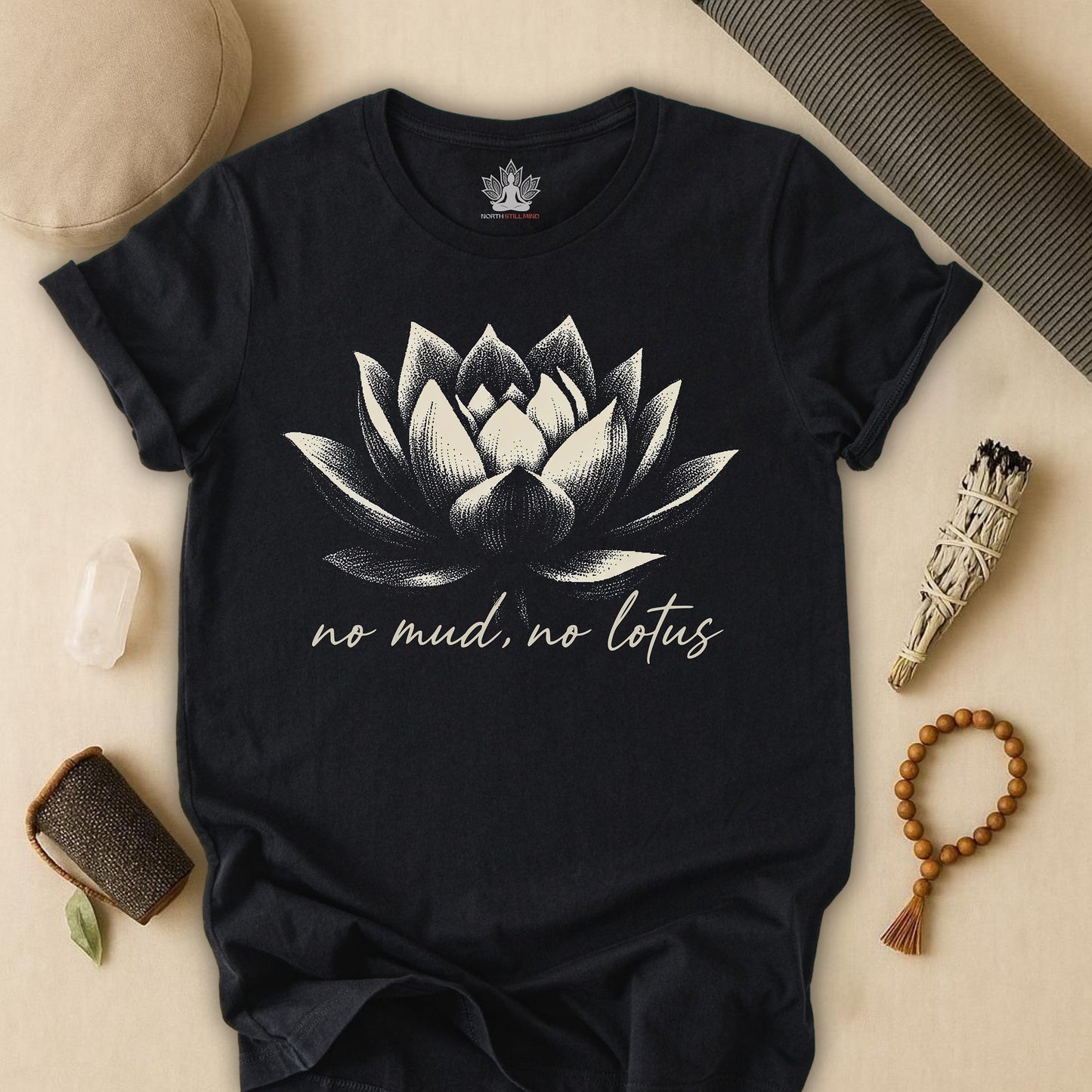 No Mud, No Lotus Shadow Art Tee