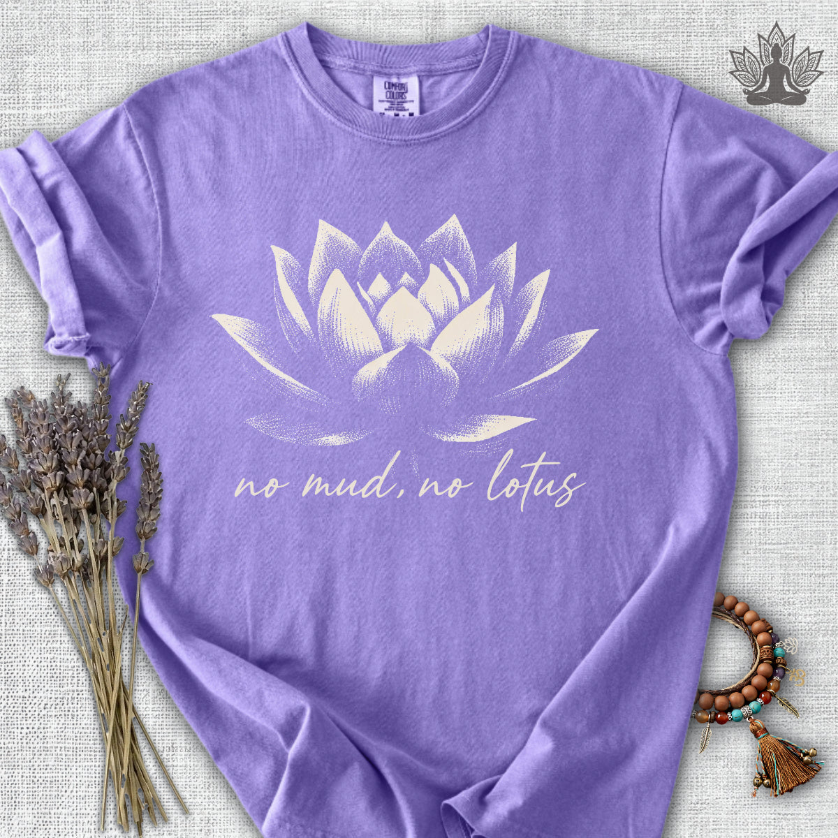 No Mud, No Lotus Shadow Art Comfort Colors® Tee