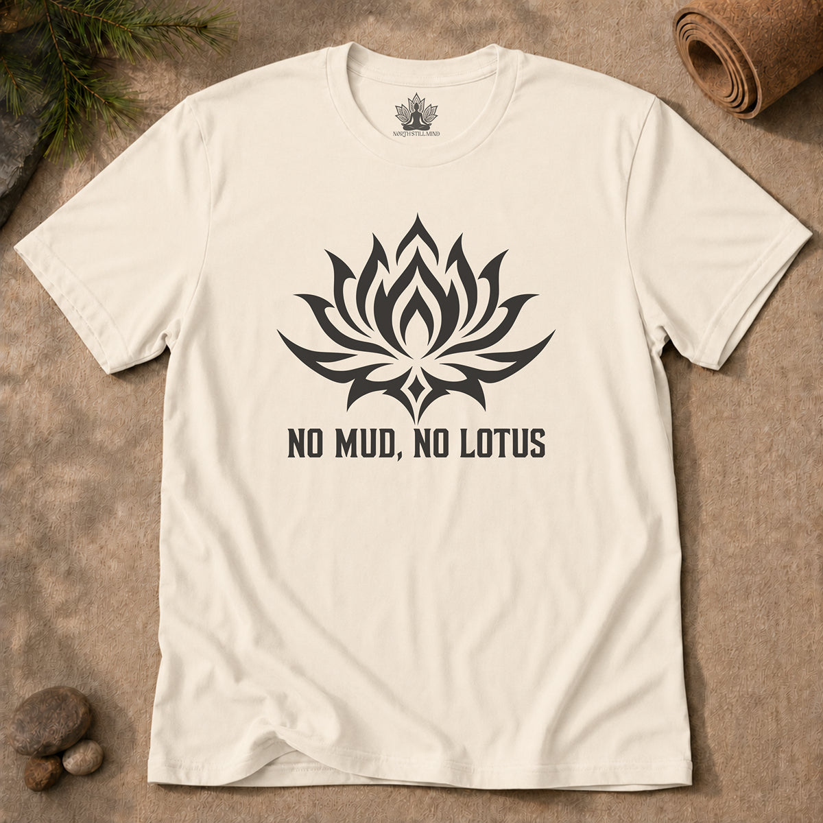 No Mud, No Lotus Tribal Art Men Tee