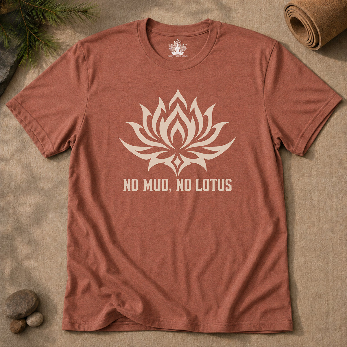 No Mud, No Lotus Tribal Art Men Tee