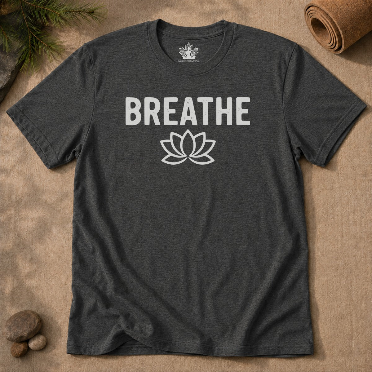 Breathe Lotus – Minimalist Yoga Class Men Tee