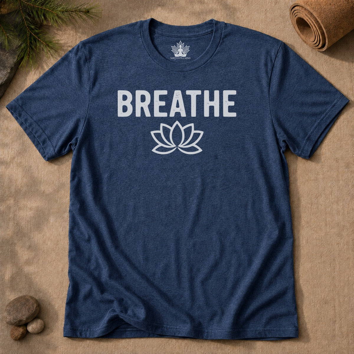 Breathe Lotus – Minimalist Yoga Class Men Tee