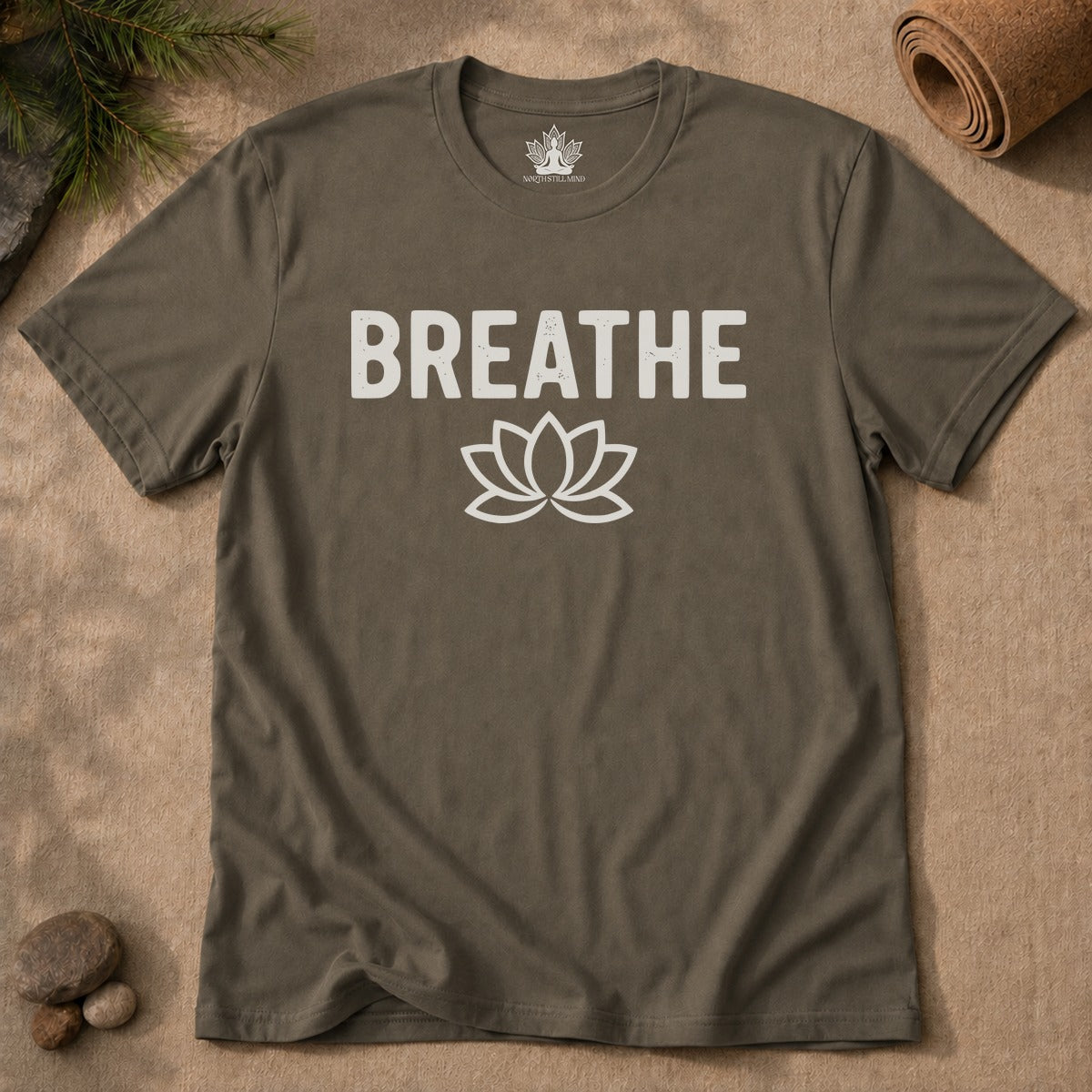 Breathe Lotus – Minimalist Yoga Class Men Tee