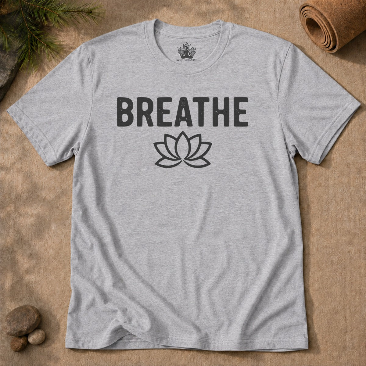 Breathe Lotus – Minimalist Yoga Class Men Tee