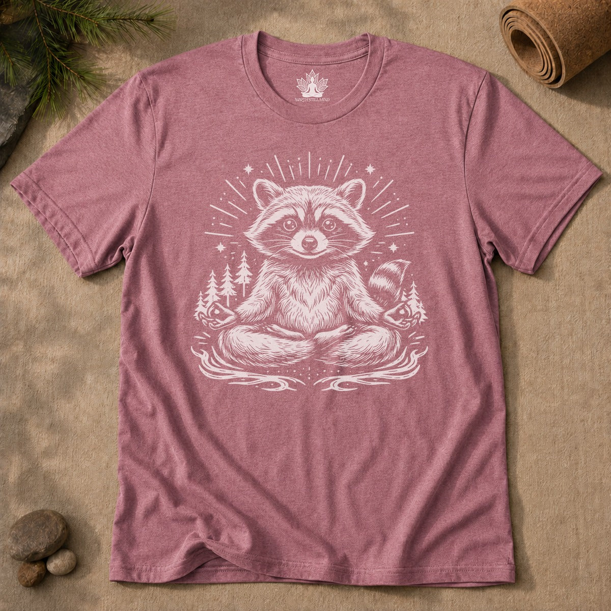 Meditating Raccoon Men Tee