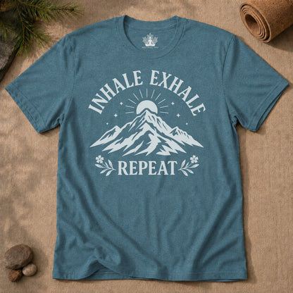 Inhale Exhale Repeat Mountain Men Tee